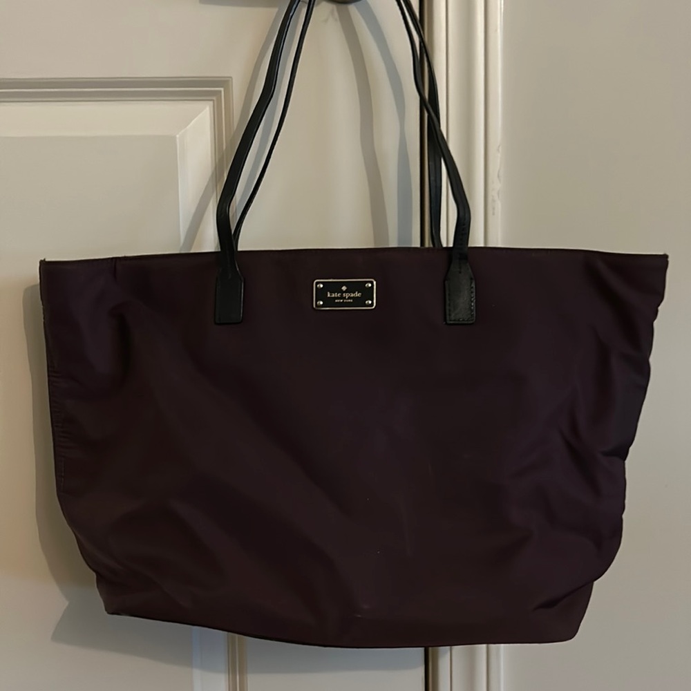 Dark purple/ burgundy Kate spade tote